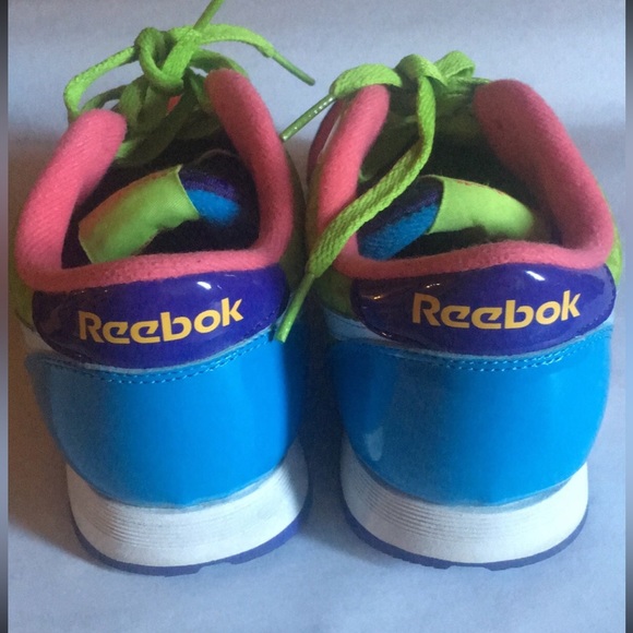 RARE Multi-Colored Reebok Classics Patent Leather Youth Size 5 - Picture 8 of 12